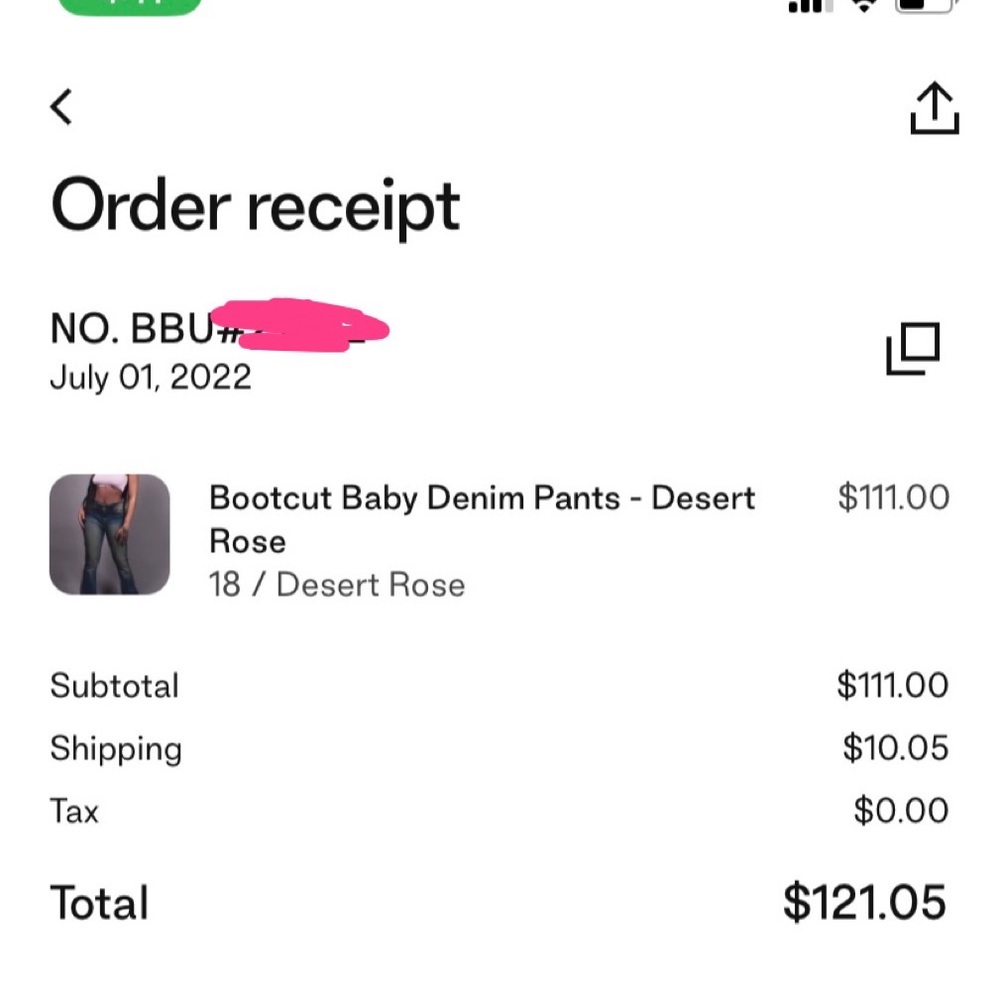 Bodied by Uchis boot cut denim pants